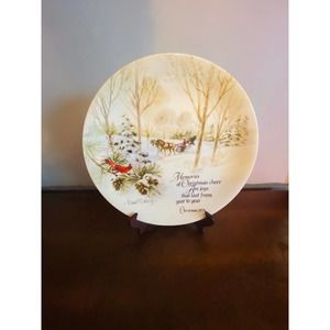 Winter scene collectors plate